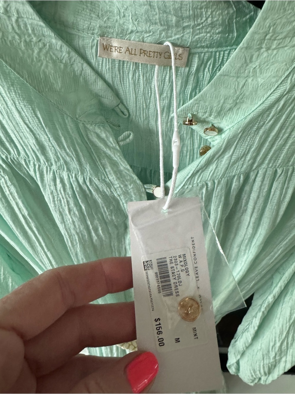 Mixology Stacey Dress Mint Green Braided Belt Satin slip We’re all pretty girls - Picture 8 of 14